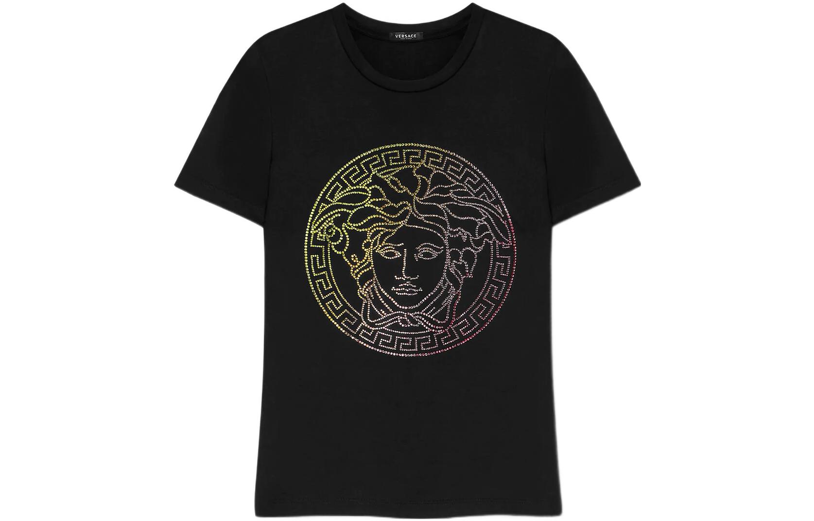 (Women) VERSACE FW22 Medusa Print Crewneck T-Shirt  Black 1009200-1A04550-1B000 圖 2