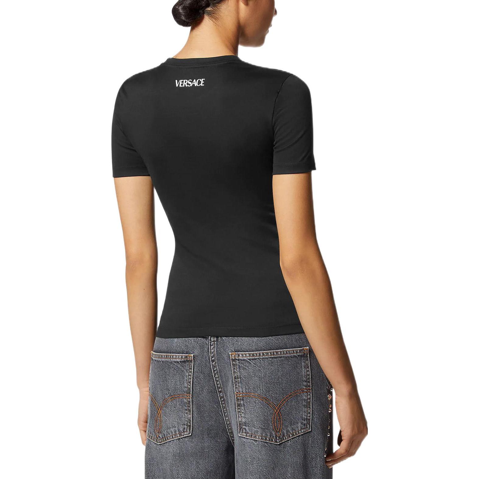 (Women) VERSACE FW22 Medusa Print Crewneck T-Shirt  Black 1009200-1A04550-1B000 圖 4