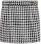Order (W) 베르사체 FW22 체크 버튼 하이웨이스트 미니 스커트 블랙 화이트. 1007398-1A05334-2W020
