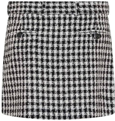(W) 베르사체 FW22 체크 버튼 하이웨이스트 미니 스커트 블랙 화이트. 1007398-1A05334-2W020 Lookbook (W) 베르사체 FW22 체크 버튼 하이웨이스트 미니 스커트 블랙 화이트. 1007398-1A05334-2W020
