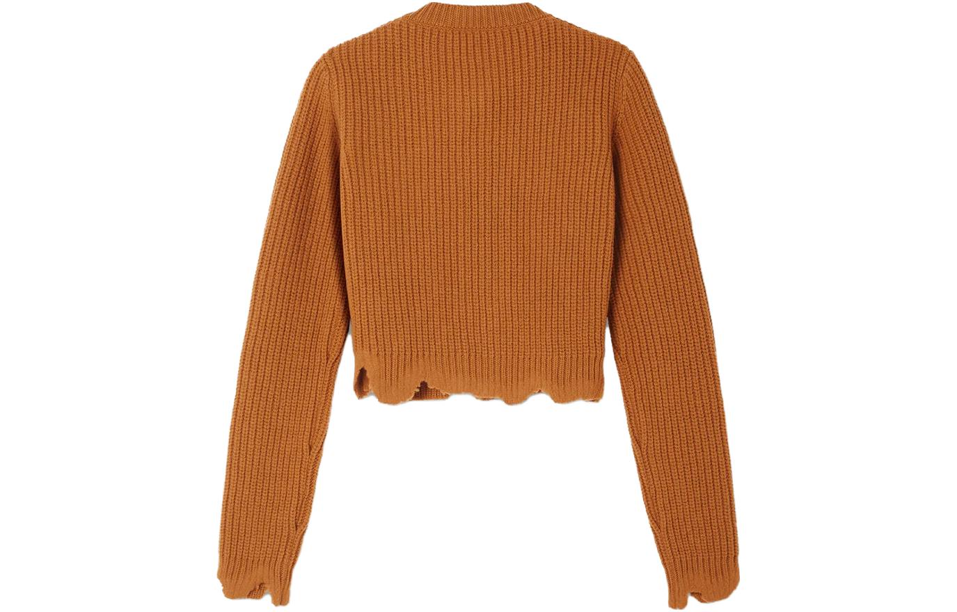 (Women) Versace FW23  Orange Cable Knit Wool Buttoned Sweater. 1012121-1A08746-1NA60 圖 3