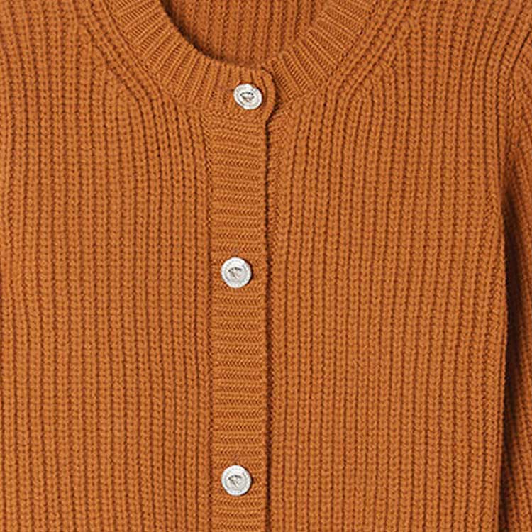 (Women) Versace FW23  Orange Cable Knit Wool Buttoned Sweater. 1012121-1A08746-1NA60 圖 8