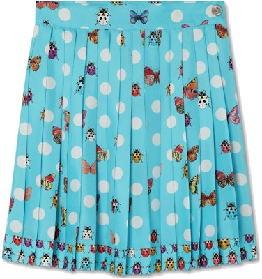 (W) VERSACE 2023秋冬波點蝴蝶印花高腰裙 女款藍色 1011263-1A08285-5U010 Buy (W) VERSACE 2023秋冬波點蝴蝶印花高腰裙 女款藍色 1011263-1A08285-5U010