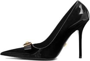 (Women) Versace Gianni Ribbon 12cm 'Black Gold Stiletto' 1012494-1A08983_1B00V (Women) Versace Gianni Ribbon 12cm 'Black Gold Stiletto' 1012494-1A08983_1B00V