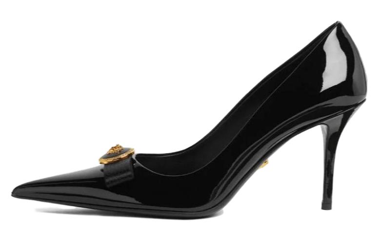 (W) Versace Gianni Ribbon High Heels 'Black Gold'