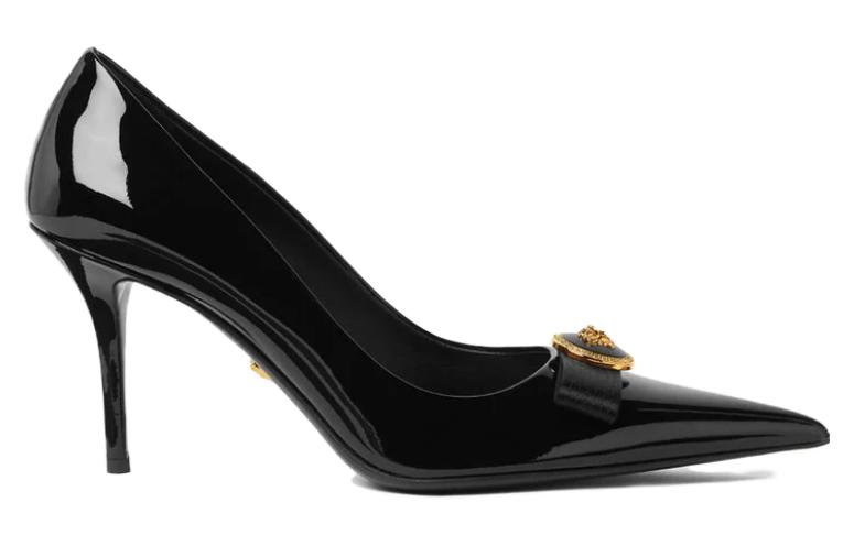(W) Versace Gianni Ribbon High Heels 'Black Gold' 圖 2