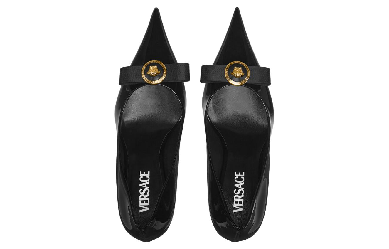 (W) Versace Gianni Ribbon High Heels 'Black Gold' 圖 4