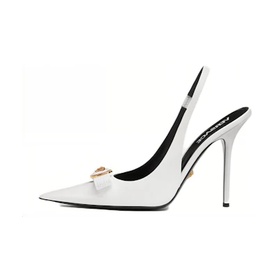(W) Versace Gianni Ribbon High Heels 'White Ribbon'
