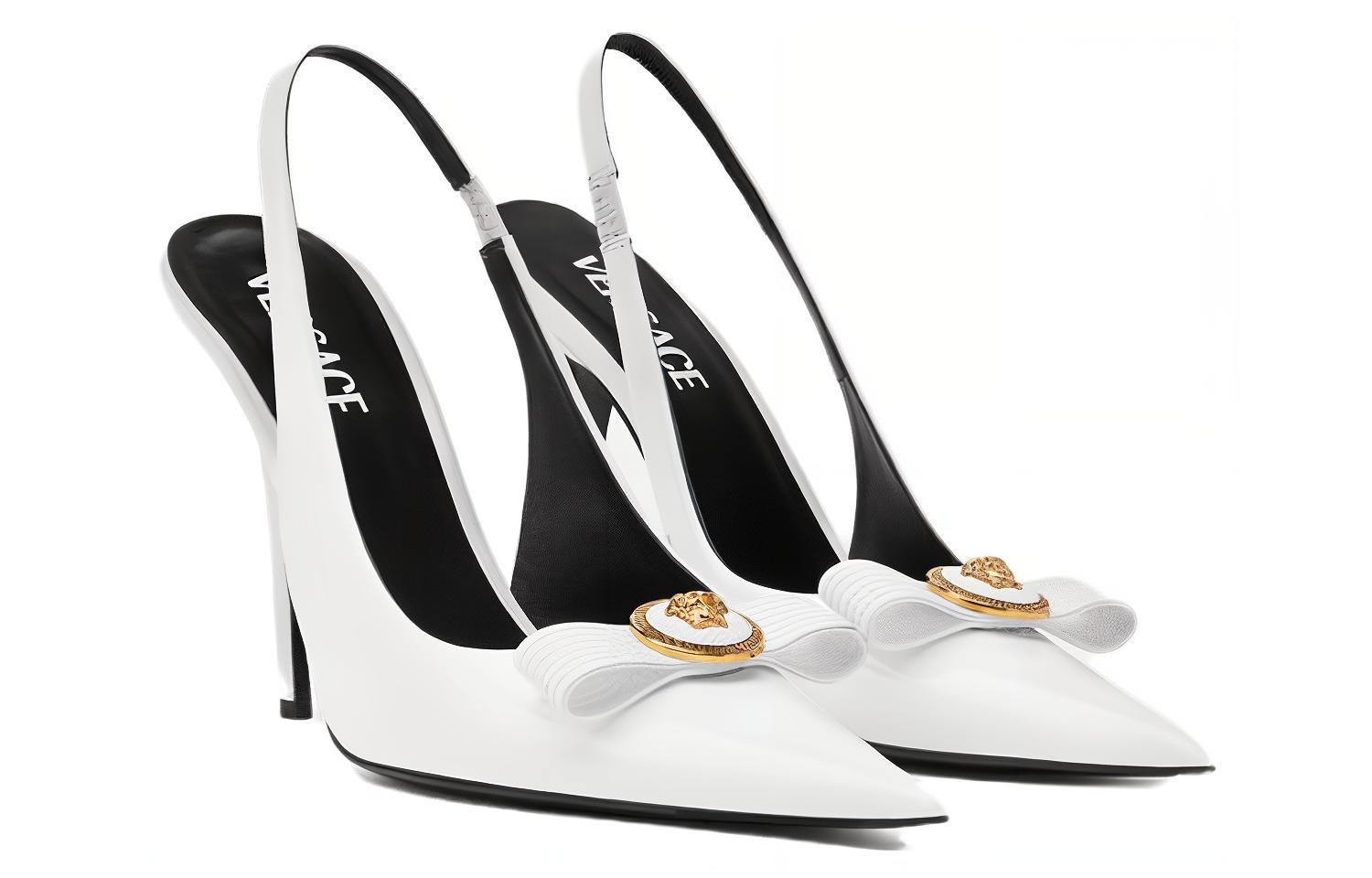 (W) Versace Gianni Ribbon High Heels 'White Ribbon' 圖 2