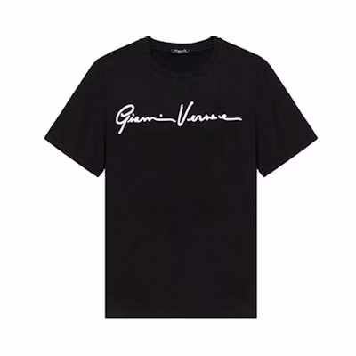 (Women) VERSACE Gianni Signature Embroidery T-Shirt Black A85757-A228806-A2024