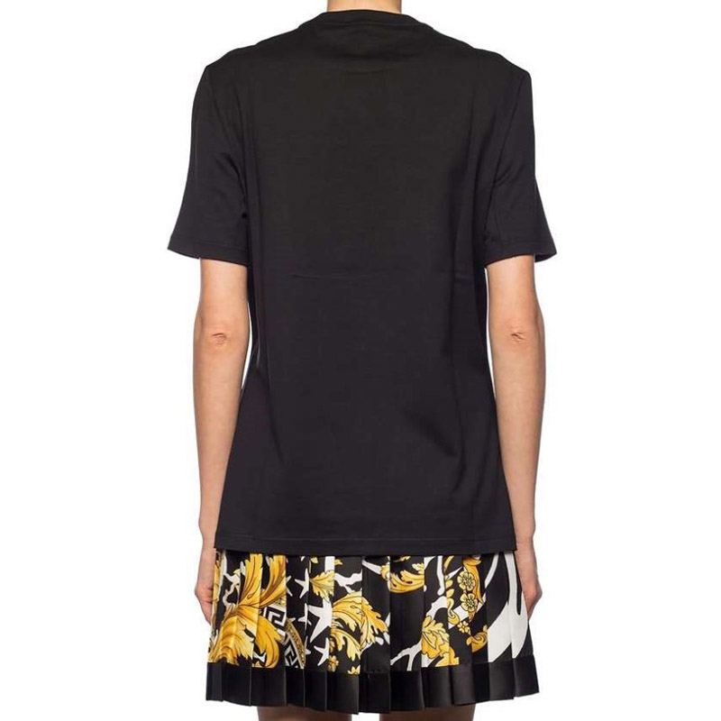 (Women) VERSACE Gianni Signature Embroidery T-Shirt Black A85757-A228806-A2024 圖 5