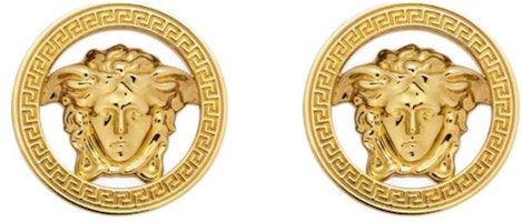 (Women) VERSACE Gold Earrings with Patterned Metal Design 10163671A006203J000 (Women) VERSACE Gold Earrings with Patterned Metal Design 10163671A006203J000
