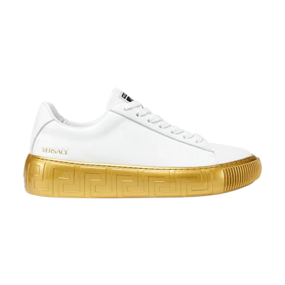 (W) Versace Greca 'White Gold'