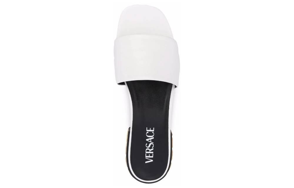 (W) Versace Greca Labyrinth 'White Open-Toe Slides' 圖 3
