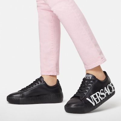 (W) 范思哲 Greca 低帮 '徽标 - 黑色' DST644D-DV51G_D4101 Shop (W) 范思哲 Greca 低帮 '徽标 - 黑色' DST644D-DV51G_D4101