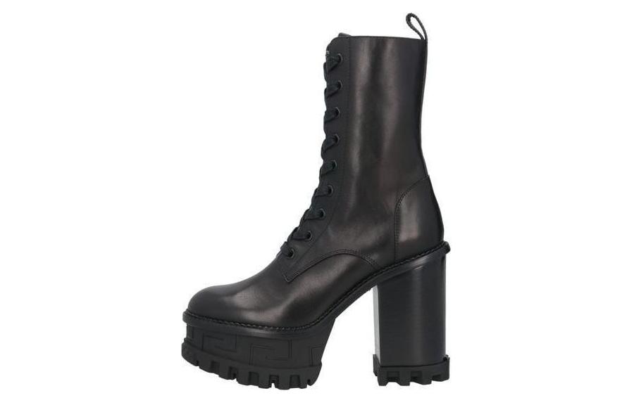 (W) Versace Greek Key Ankle Boot 'Black'