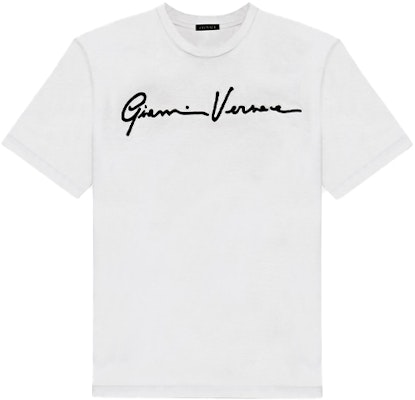 (W) 버르사체 GV 자수 코튼 크루넥 티셔츠 - 화이트 A85757-A228806-A2048 Buy (W) 버르사체 GV 자수 코튼 크루넥 티셔츠 - 화이트 A85757-A228806-A2048