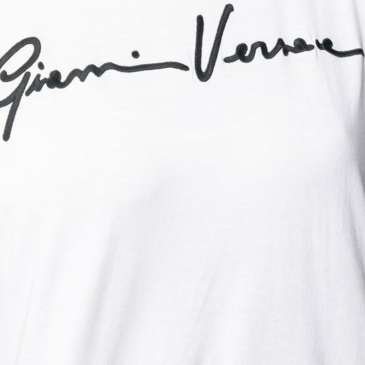 Details for (W) 버르사체 GV 자수 코튼 크루넥 티셔츠 - 화이트 A85757-A228806-A2048