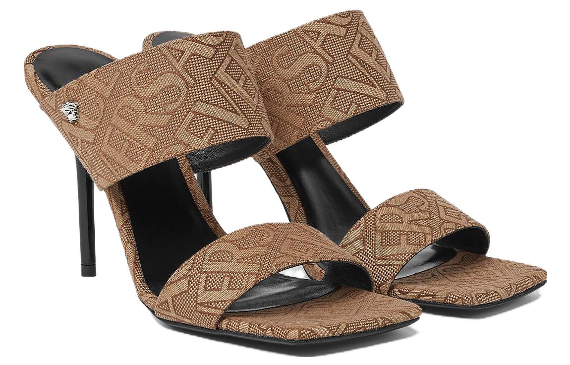 (W) Versace High-Heeled Fashion Slide 'Brown' 圖 2