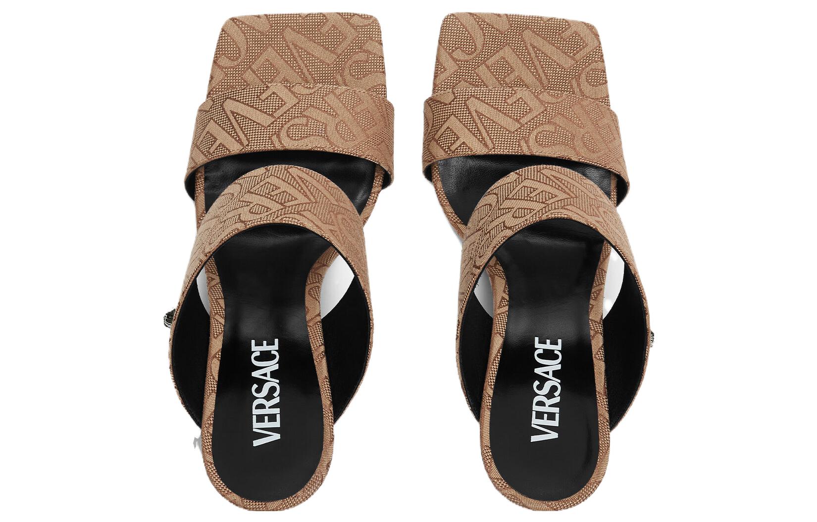 (W) Versace High-Heeled Fashion Slide 'Brown' 圖 3