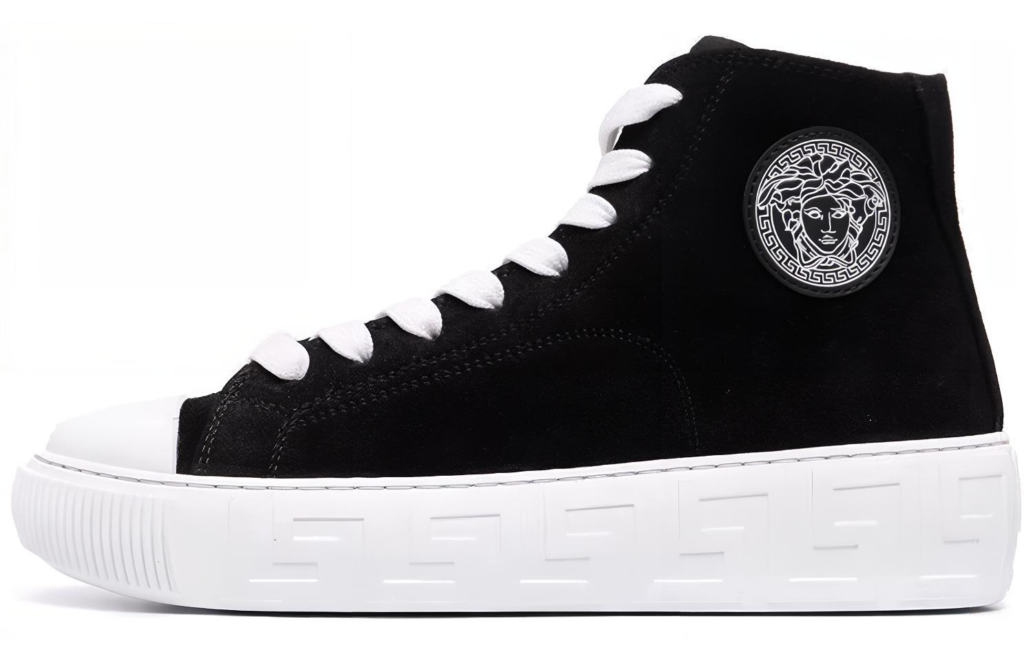 (W) Versace High-Top Sneaker 'Greek Key Velvet CMFT'