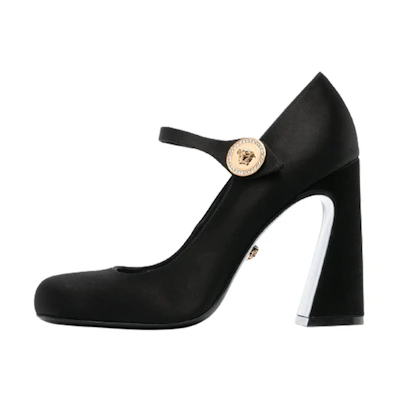 (W) Versace High Heels 'Black Fashion Fabric'