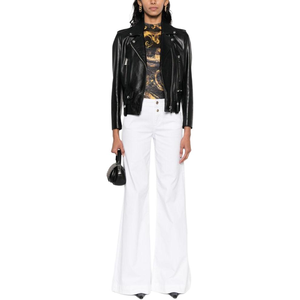 Purchase (Women) Versace Jeans Couture  Baroque Sequin Knit Polo SS24 Gold Top 76HAFMN8-CMN45-G89