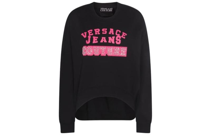 Order (Women) VERSACE JEANS COUTURE  Black Casual Letter Print Sweatshirt. 75HAIE07-CF00E-899