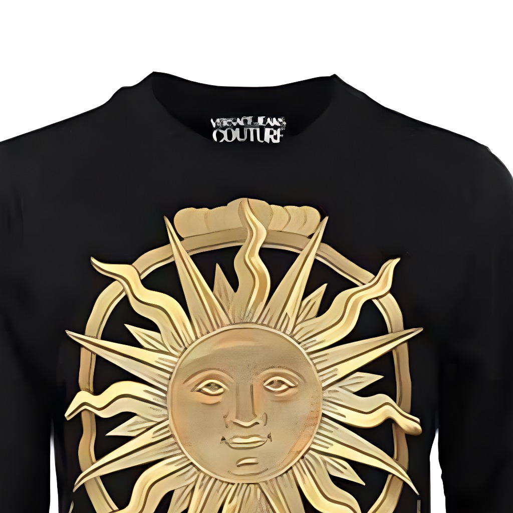 (Women) VERSACE JEANS COUTURE  Black Embroidered Sun Logo Sweatshirt. 72HAIT10-CF01T-G89 圖 6
