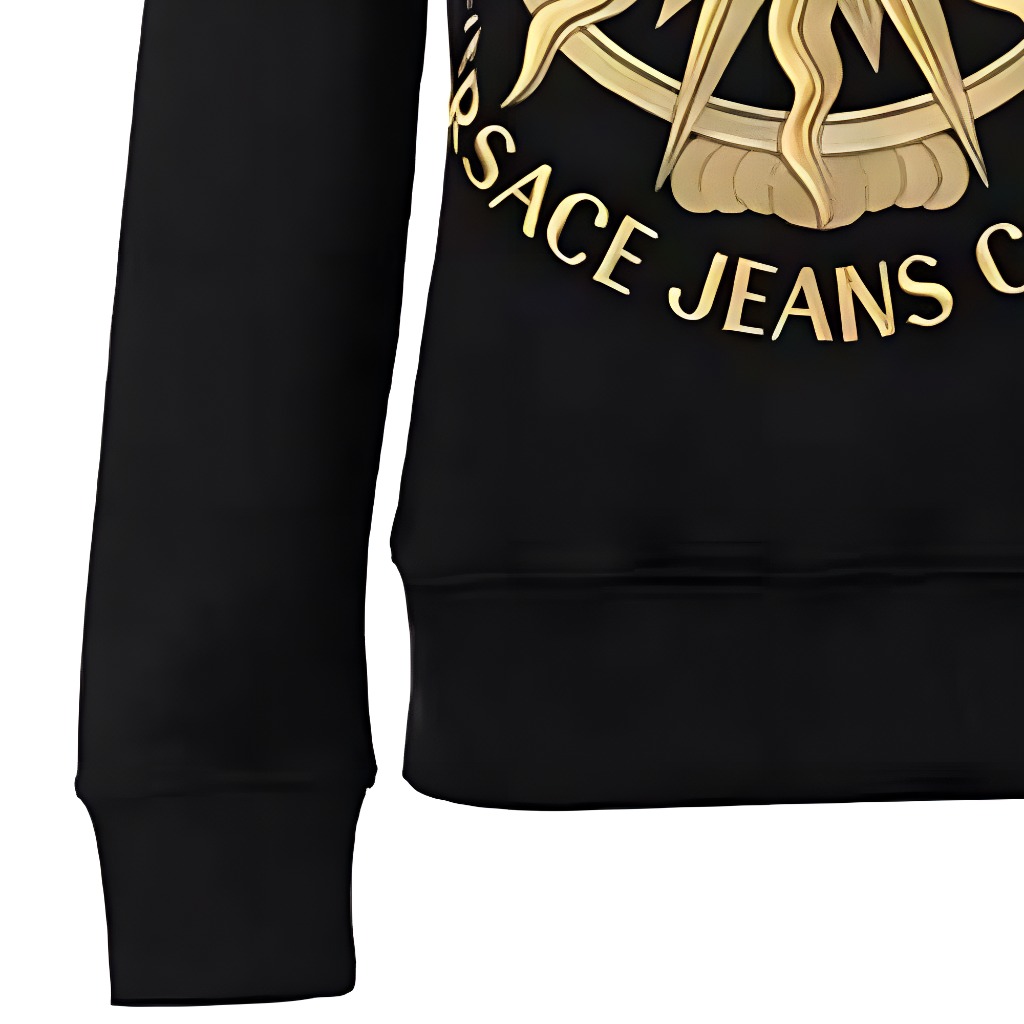 (Women) VERSACE JEANS COUTURE  Black Embroidered Sun Logo Sweatshirt. 72HAIT10-CF01T-G89 圖 8
