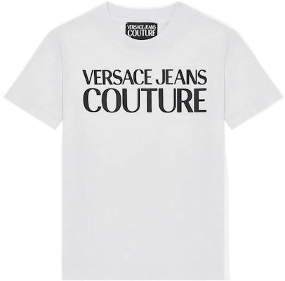 (Women) VERSACE JEANS COUTURE Logo Print White Crewneck T-Shirt FW22. E72HAHT02-ECJ00O-E003 Order (Women) VERSACE JEANS COUTURE Logo Print White Crewneck T-Shirt FW22. E72HAHT02-ECJ00O-E003