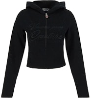 (Women) Versace Jeans Couture Slim Fit Hooded Zip Jacket Black 76HAH6A-6J0089-899 (Women) Versace Jeans Couture Slim Fit Hooded Zip Jacket Black 76HAH6A-6J0089-899