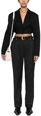 (Women) VERSACE JEANS COUTURE Striped Print Slim Flare Pants Black 76HAA111-N0335-899 Lookbook (Women) VERSACE JEANS COUTURE Striped Print Slim Flare Pants Black 76HAA111-N0335-899