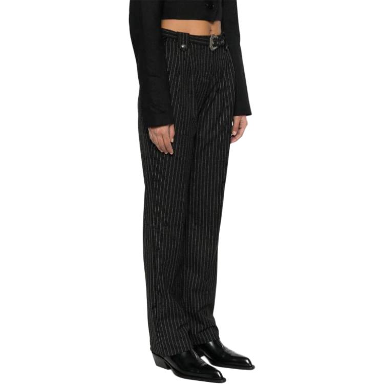 Purchase (Women) VERSACE JEANS COUTURE  Striped Print Slim Flare Pants Black 76HAA111-N0335-899