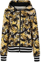 (Women) VERSACE JEANS COUTURE Black Printed Hoodie Zip-Up Jacket. B6HZA79-5S083-0899 (Women) VERSACE JEANS COUTURE Black Printed Hoodie Zip-Up Jacket. B6HZA79-5S083-0899