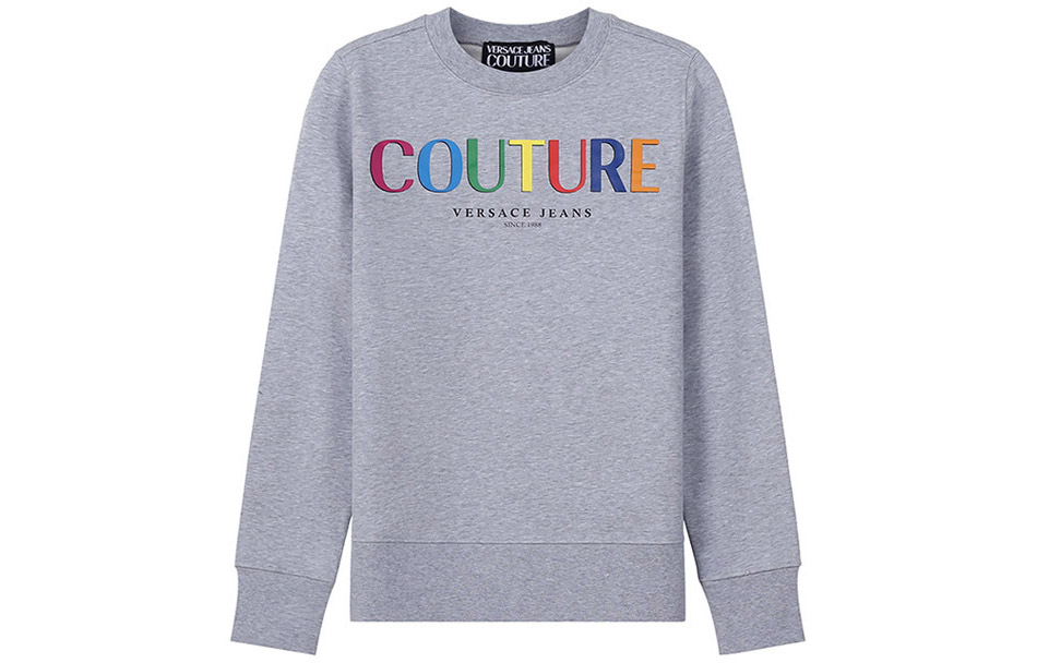 (Women) VERSACE JEANS COUTURE Cotton Sweatshirt Grey Women 71HAIP04-CF00P-802