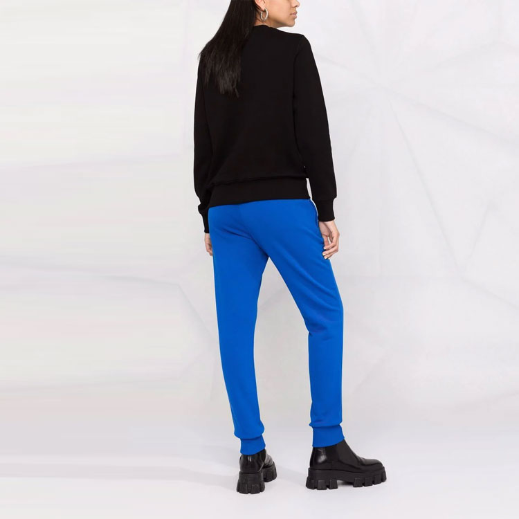 Purchase (W) ヴェルサーチジーンズクチュール FW21 ブラック ロゴ スパンコール グリッター スウェットシャツ 71HAIT02-CF00T-G89