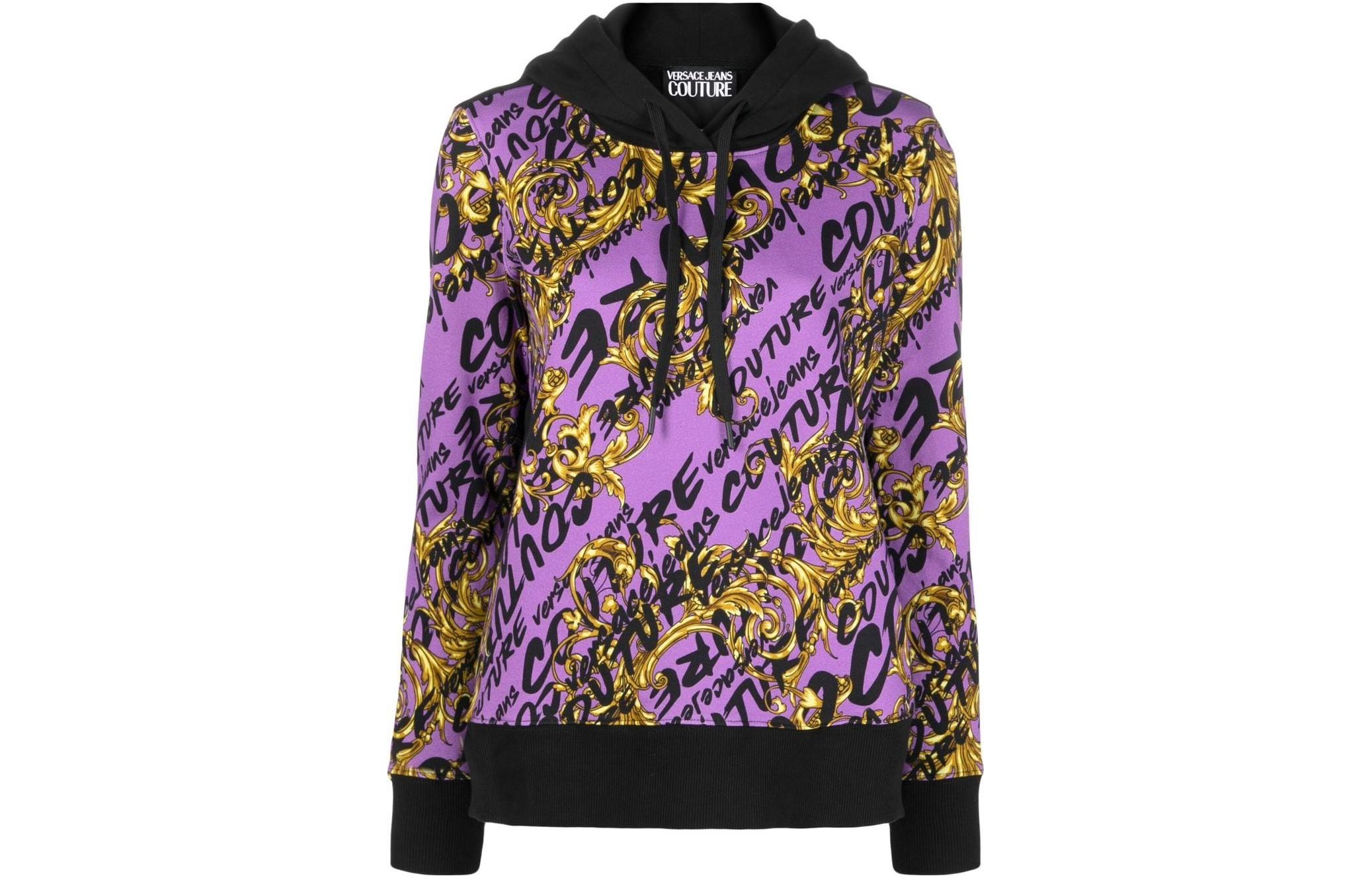 (Women) VERSACE JEANS COUTURE FW22 All-Over Print Hoodie Purple (). 73HAI3-A8FS048-G31 圖 2