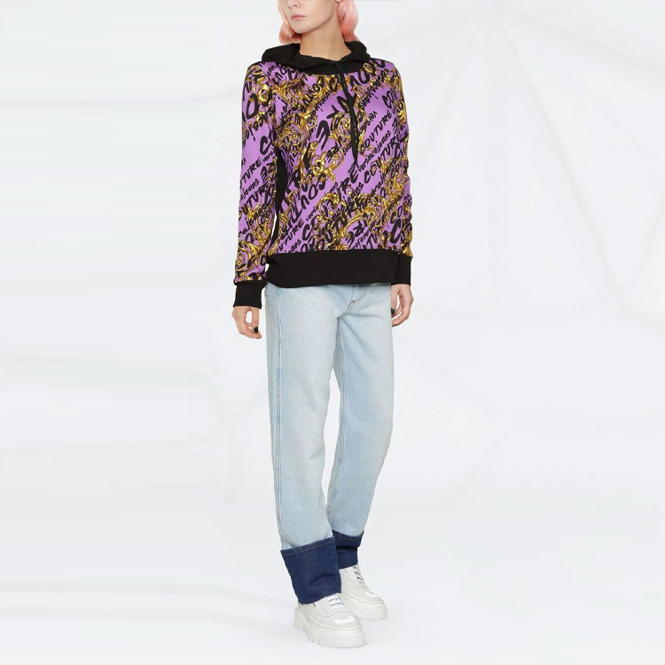 (Women) VERSACE JEANS COUTURE FW22 All-Over Print Hoodie Purple (). 73HAI3-A8FS048-G31 圖 3
