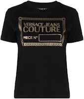 (Women) Versace Jeans Couture Logo Print Cotton T-Shirt Black Women SS22. 72HAHT17-CJ00O-G89 (Women) Versace Jeans Couture Logo Print Cotton T-Shirt Black Women SS22. 72HAHT17-CJ00O-G89