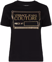 Order (W) Versace Jeans Couture Logo印花棉質T恤 黑色 女款 SS22。 72HAHT17-CJ00O-G89