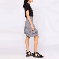 Purchase (W) Versace Jeans Couture Logo印花棉質T恤 黑色 女款 SS22。 72HAHT17-CJ00O-G89