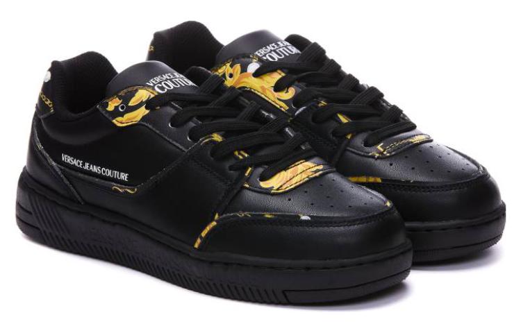 Order (Women) Versace Jeans Couture Low-Top Sneakers 'Black Leather' 75VA3SJ2-ZP305_G89