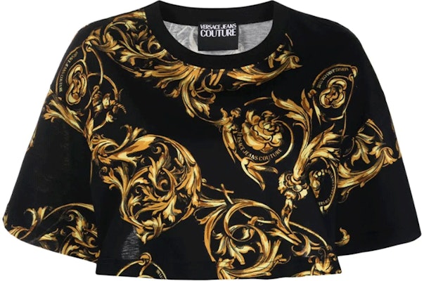 (W) VERSACE JEANS COUTURE SS22 Baju T Hitam Cetakan Pendek Wanita. 72HAH623-JS049-G89 Order (W) VERSACE JEANS COUTURE SS22 Baju T Hitam Cetakan Pendek Wanita. 72HAH623-JS049-G89