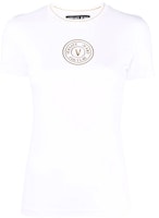 (Women) VERSACE JEANS COUTURE SS22 White Logo Print T-Shirt. 72HAHT03-CJ03T-G03 (Women) VERSACE JEANS COUTURE SS22 White Logo Print T-Shirt. 72HAHT03-CJ03T-G03