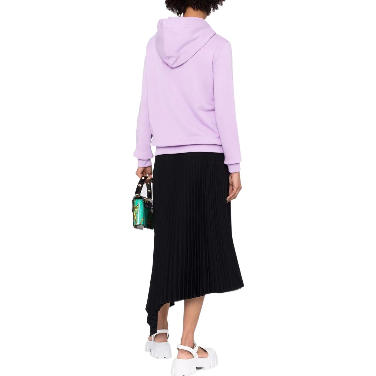 Shop (W) Sudadera con capucha de algodón bordada floral VERSACE JEANS COUTURE SS22 Mujer Morada. 72HAIT11-CF01T-302