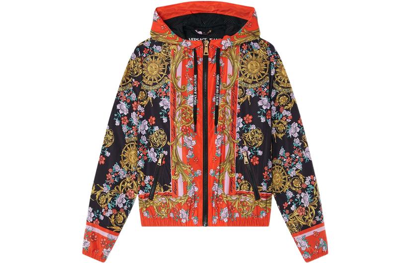 (Women) VERSACE JEANS COUTURE SS22 Sun Flower Garland Floral Jacket Women. E72HAS401-ECQS25-EG89