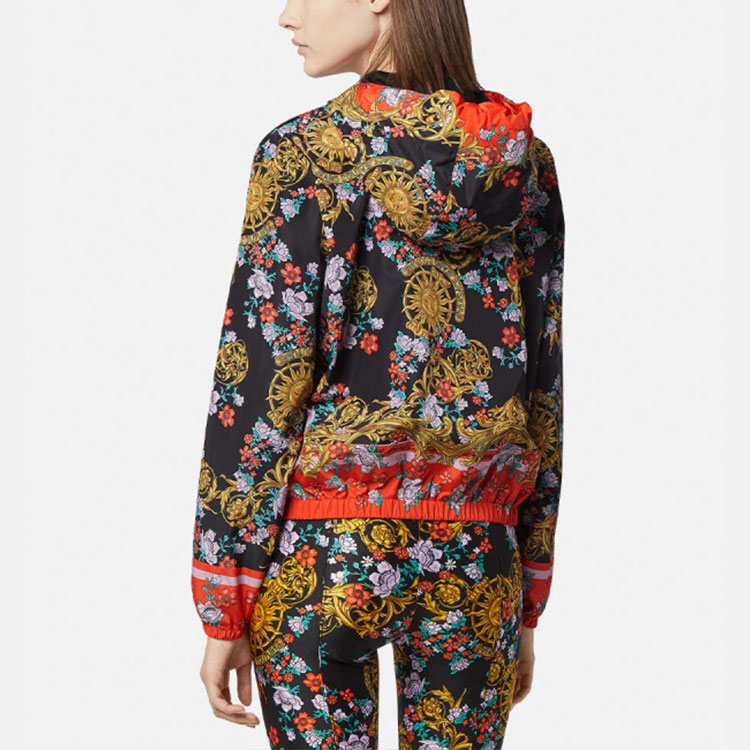 Purchase (Women) VERSACE JEANS COUTURE SS22 Sun Flower Garland Floral Jacket Women. E72HAS401-ECQS25-EG89