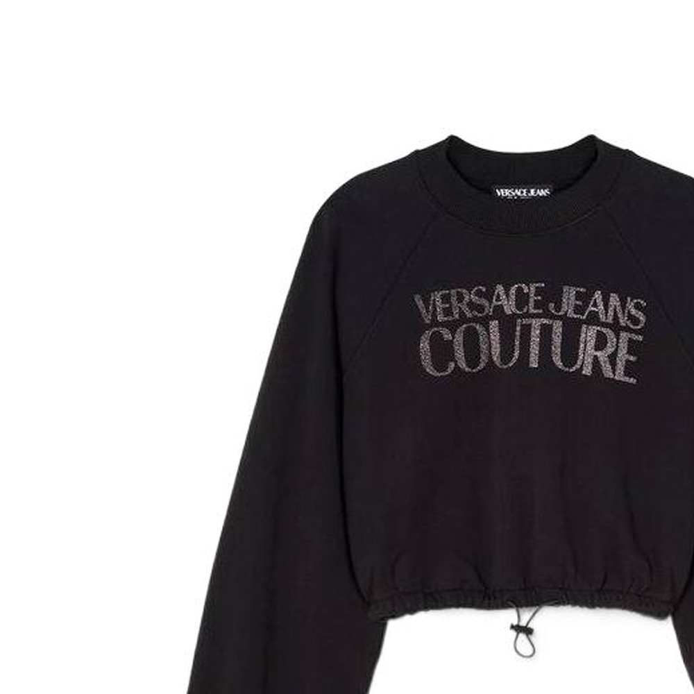 Details for (W) Sudadera Negra Cuello Redondo Estampado Logo VERSACE JEANS COUTURE SS23. E73HAIT05-ECF01T-E899