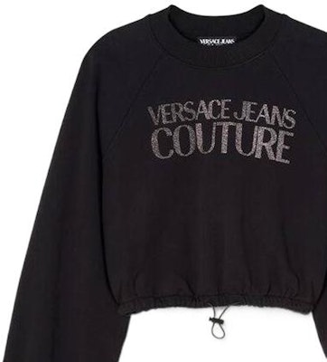 (W) Sudadera Negra Cuello Redondo Estampado Logo VERSACE JEANS COUTURE SS23. E73HAIT05-ECF01T-E899 Details for (W) Sudadera Negra Cuello Redondo Estampado Logo VERSACE JEANS COUTURE SS23. E73HAIT05-ECF01T-E899